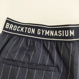 BROCKTON GYMNASIUM Deuxieme Classe別注 定価28600円 サイズ38 ストライプ パンツ ネイビー レディース ブロックトンジムネイジアム【中古】4-0309M◎