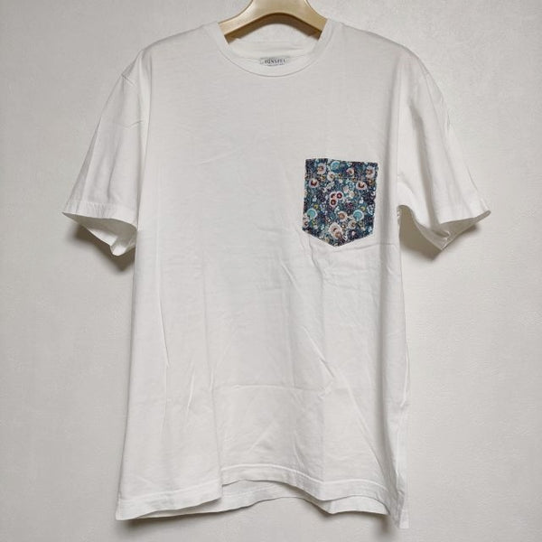 SUNSPEL コットン 花柄 flowerポケット 半袖Ｔシャツ カットソー ホワイト メンズ サンスペル【中古】4-0525S∞