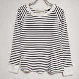 THE SHINZONE ワッフルボーダー 長袖Ｔシャツ カットソー ロンＴ ホワイト ブラック レディース シンゾーン【中古】4-0522M∞