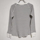 THE SHINZONE ワッフルボーダー 長袖Ｔシャツ カットソー ロンＴ ホワイト ブラック レディース シンゾーン【中古】4-0522M∞
