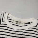 THE SHINZONE ワッフルボーダー 長袖Ｔシャツ カットソー ロンＴ ホワイト ブラック レディース シンゾーン【中古】4-0522M∞
