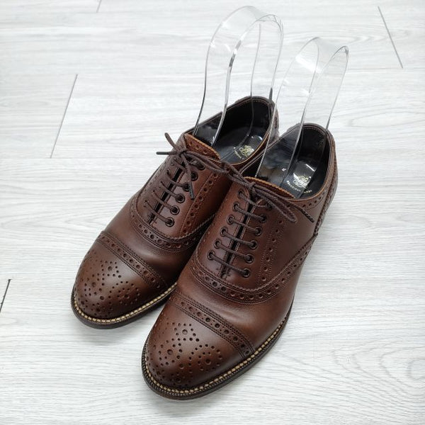 BEAUTIFUL SHOES SEMI BROGUE SHOES ウイングチップ サイズ5 1/2 ローヒール シューズ・靴 ブラウン レディース ビューティフルシューズ【中古】3-1225G◎