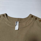 MHL. 578-258076 COTTON TWILL 肩ボタンコットン ワンピース カーキ レディース エムエイチエル【中古】3-1227M∞