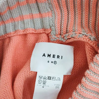 AMERI ASYMMETRICAL VEST WITH SHIRT アシンメトリーベスト セット サイズF ブラウス シャツ グレー オレンジ レディース アメリ【中古】4-0408M◎