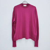 MEYAME 23SS COTTON KNIT LONG SLEEVE TEE 定価17600円 サイズFREE ニット パープル レディース メヤメ【中古】4-0408M◎