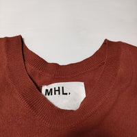 MHL. 595-9162500 DRY SLUB COTTON コットン ニット 2018 ワインレッド系 レディース エムエイチエル【中古】4-0207M∞