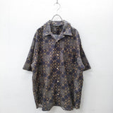 ACNE STUDIOS Multicolored Short Sleeve Shirt 開襟シャツ XS 半袖 チャコールグレー ベージュ メンズ アクネストゥディオズ【中古】4-0710S♪