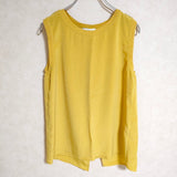 UNITED ARROWS リブ付き ノースリーブ ブラウス シャツ イエロー レディース ユナイテッドアローズ【中古】4-0421S△