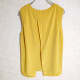 UNITED ARROWS リブ付き ノースリーブ ブラウス シャツ イエロー レディース ユナイテッドアローズ【中古】4-0421S△