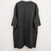 fog linen work あっこたん キナル 羽織 ローブ ボタンレス ロング カーディガン ブラック レディース フォグリネンワーク【中古】4-0322M♪