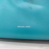 Michael Kors BLAKELY ミディアム バケットバッグ 定価77000円 レザー 2way ショルダーバッグ トートバッグ ミズイロ レディース マイケルコース【中古】4-0118G◎