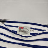 Traditional Weatherwear BMB SHIRT SUPER LONG 定価17600円 ボーダー ワンピース ホワイト ブルー レディース トラディショナルウェザーウェア【中古】4-0114M∞
