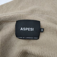 ASPESI イタリア製 サイズ40 ウールニットコート ロング コート ベージュ レディース アスペジ【中古】3-1226T◎