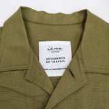 IENA レーヨン リネン オープンカラーシャツ サイズ38 ミリタリージャケット カーキ レディース イエナ【中古】4-0310M♪