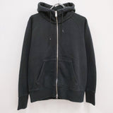 MHL./LOOPWHEELER 595-9169500 LIGHT LOOPBACK COTTON HOODIE パーカー ブラック レディース エムエイチエル/ループウィラー【中古】4-0105M♪