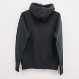 MHL./LOOPWHEELER 595-9169500 LIGHT LOOPBACK COTTON HOODIE パーカー ブラック レディース エムエイチエル/ループウィラー【中古】4-0105M♪