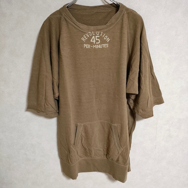 美品 45R 45rpm でこぼこ天竺スウェットTシャツ 45R/45rpm でこぼこ天竺のスウェットTシャツ 定価24200円 サイズ