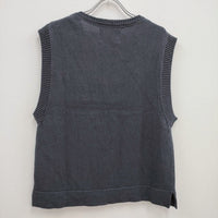 MHL. ROUGH COTTON LINEN コットンリネンベスト 595-3161502 サイズ2 ベスト 23SS ブルーグレー レディース エムエイチエル【中古】4-0108M♪