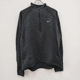 NIKE DRI-FIT 686964-010 ハーフジップ サイズXL カットソー グレー レディース ナイキ【中古】4-0106M☆