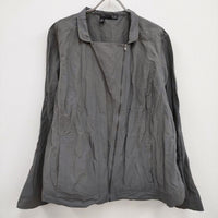 EILEEN FISHER ジップアップジャケット サイズ3X ブルゾン グレー レディース アイリーンフィッシャー【中古】4-0213M♪