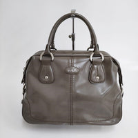 TOD'S トートバッグ ボストンバッグ グレー レディース トッズ【中古】4-0404G◎