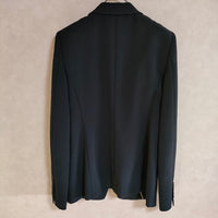 Calvin Klein サイズ2 肩パット入り テーラードジャケット ブラック レディース カルバンクライン【中古】4-0208M△