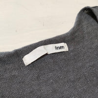 evam eva Vネック プルオーバー  v neck pullover E191K073 サイズ1 リネン ニット チャコールグレー レディース エヴァムエヴァ【中古】4-0208M△