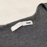 evam eva Vネック プルオーバー v neck pullover E191K073 サイズ1 リネン ニット チャコールグレー レディース エヴァムエヴァ【中古】4-0208M△