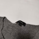 theory Vネック カシミヤ混 セーター 袖リボンデザイン サイドスリット ニット グレー レディース セオリー【中古】4-0120T∞