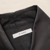 CINOH ドッキングシャツ リボンベルト付き サイズ36 長袖シャツ チュニック ブラック レディース チノ【中古】4-0214M△