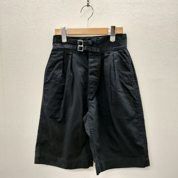 LENO 22SS DOUBLE BELTED GURKHA SHORT TROUSERS 定価23100円 サイズ2 ショートパンツ ハーフパンツ ショーツ ネイビー レディース リノ【中古】4-0612S☆