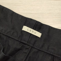 LENO 22SS DOUBLE BELTED GURKHA SHORT TROUSERS 定価23100円 サイズ2 ショートパンツ ハーフパンツ ショーツ ネイビー レディース リノ【中古】4-0612S☆