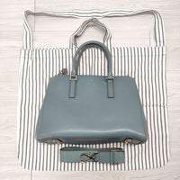 Anya Hindmarch イーブリー レザー 2way ハンドバッグ ショルダーバッグ ミズイロ レディース アニヤ・ハインドマーチ【中古】4-0306G◎