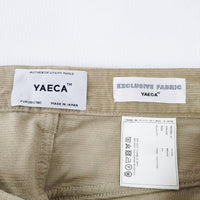 YAECA WIDE TAPERED CORDUROY PANTS コーデュロイパンツ 定価22000円 10-CD パンツ ベージュ BEIGE レディース ヤエカ【中古】4-0206T◎