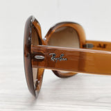 Ray-Ban JACKIE OHH II RB4098 イタリア製 カラーレンズ 眼鏡 メガネ サングラス ブラウン レディース レイバン【中古】4-0504G◎
