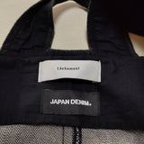 Lachement BACK DESIGN FLARE DRESS JAPAN DENIM ジャンパースカート サロペット ネイビー レディース ラシュモン【中古】4-0307G△