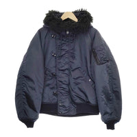 LENO N-2B JACKET フライトジャケット 定価85800円 サイズ1 H2202-JK006 ブルゾン ネイビー ブラック ユニセックス リノ【中古】4-1115A◆