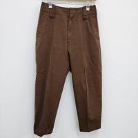 MARGARET HOWELL 578-3143003 DRY COTTON TWILL ワイドテーパード サイズ2 パンツ ブラウン レディース マーガレットハウエル【中古】4-0325M♪