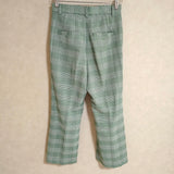 ROKU 6 BEAUTY&YOUTH GLEN CHECK PANTS 定価26400円 サイズ34 パンツ グリーン ホワイト レディース ロクビューティアンドユース【中古】4-0307M△