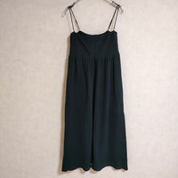ROKU 6 BEAUTY&YOUTH COTTON BARE TOP ALL IN ONE オールインワン 定価33000円 ワンピース ブラック レディース ロクビューティアンドユース【中古】4-0315S△