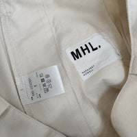 MHL. 595-2232501 WORKWEAR COTTON TWILL サイズ2 ロングスカート 22AW アイボリー レディース エムエイチエル【中古】4-0325M♪