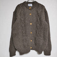 veritecoeur/Kerry Woollen Mills aran VCK-231 ニット カーディガン ブラウン レディース ヴェリテクール/ケリーウーレンミルズ【中古】4-0922T∞