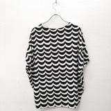 marimekko LAINE サイズXS ノースリーブ カットソー ブラック ホワイト レディース マリメッコ【中古】4-0715S♪