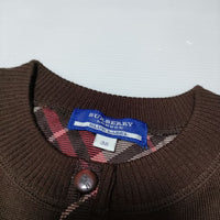 BURBERRY BLUE LABEL ウール サイズ38 ニット カーディガン ブラウン レディース バーバリーブルーレーベル【中古】4-0905T∞