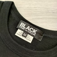 BLACK COMME des GARCONS リッププリント M 半袖Ｔシャツ カットソー AD2015 ブラック レディース ブラックコムデギャルソン【中古】4-0715S♪