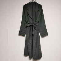 nest Robe ウールリネン テーラード ガウンコート 01163-2007 コート チャコールグレー レディース ネストローブ【中古】4-1130T∞