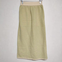 ROKU 6 BEAUTY&YOUTH 新品 JACQUARD KNIT SKIRT 定価18700円 ロングスカート キミドリ レディース ロクビューティアンドユース【中古】4-0411M∞