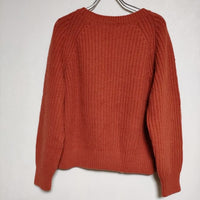 MARGARET HOWELL 578-9263031 WOOL CASHMERE KNIT ウールカシミヤ セーター  ニット オレンジ系 レディース マーガレットハウエル【中古】4-0919T∞