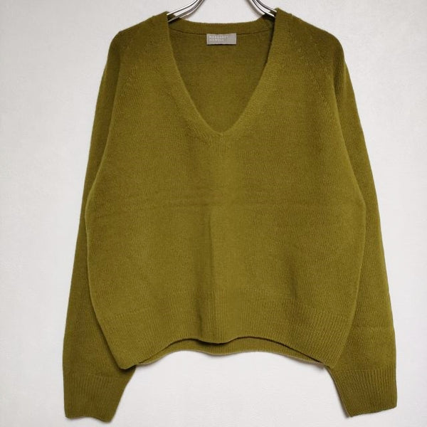 MARGARET HOWELL MERINO CASHMERE 定価50600円 578-2263002 セーター  ニット 22AW カーキ系 レディース マーガレットハウエル【中古】4-0919T∞