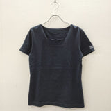 Mademoiselle NONNON D0383UTS019A 40/L スクエアネック 半袖Ｔシャツ カットソー ネイビー レディース マドモアゼルノンノン【中古】4-0715S♪